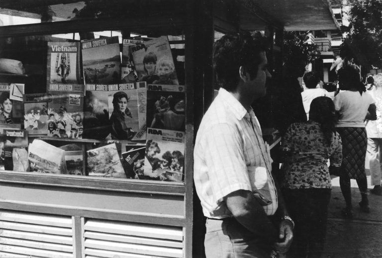Newspaper stand in Havana Cuba 1986